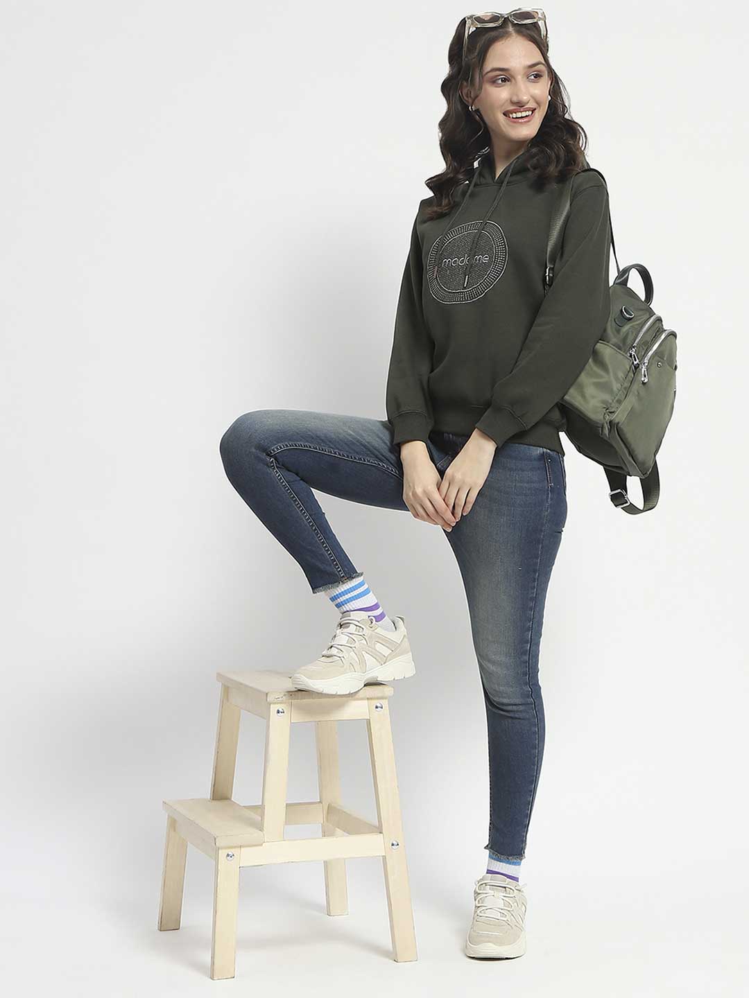 Madame Ladies Western Sweat Shirt M4W22470 29 Olive