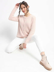 Madame Button Down Beige Cardigan