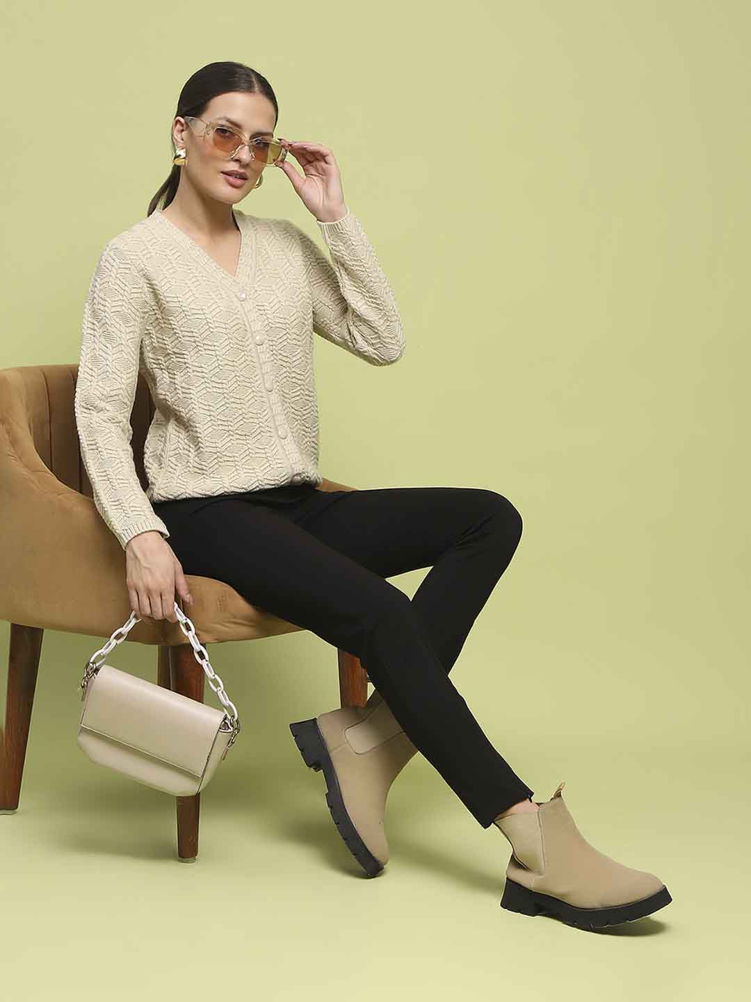 Madame Ladies Western Cardigan M4W70082 001 Beige