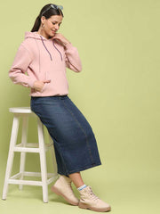 Madame Ladies Western Sweat Shirt M4W22421 575 Dusty Pink