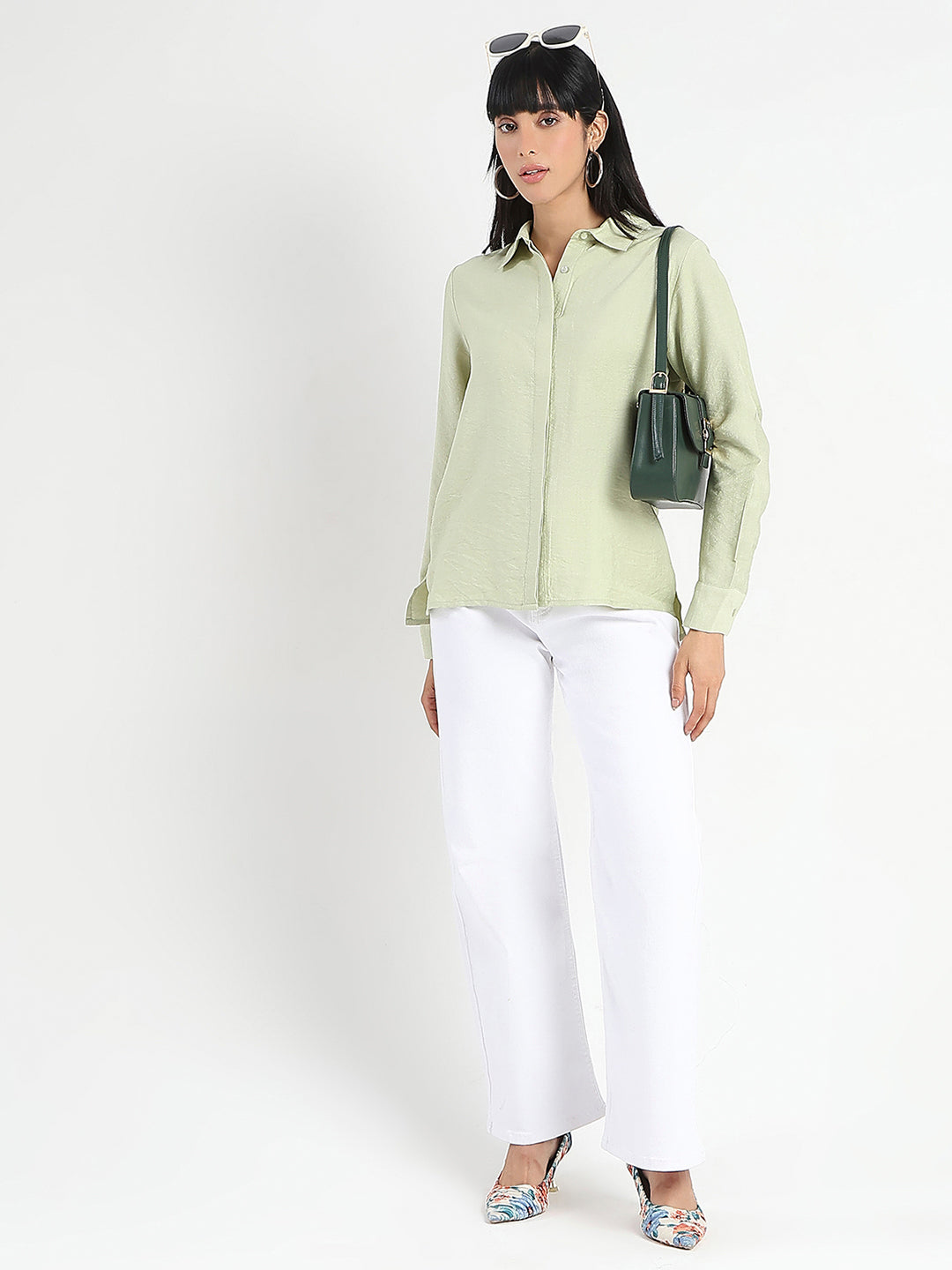 Madame Ladies Western Top H/S M5S18263 388 Apple Green