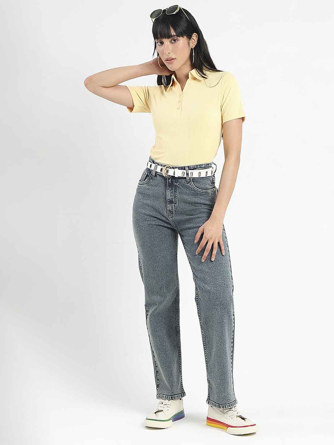 Madame Ladies Western Top H/S M5S11005 044 Yellow