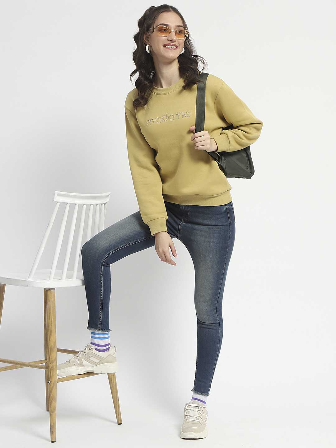 Madame Ladies Western Sweat Shirt M4W22261 764 Golden Yellow