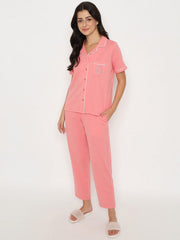 M-Secret Ladies Western Night Suit H/S S5S30055 999 Coral