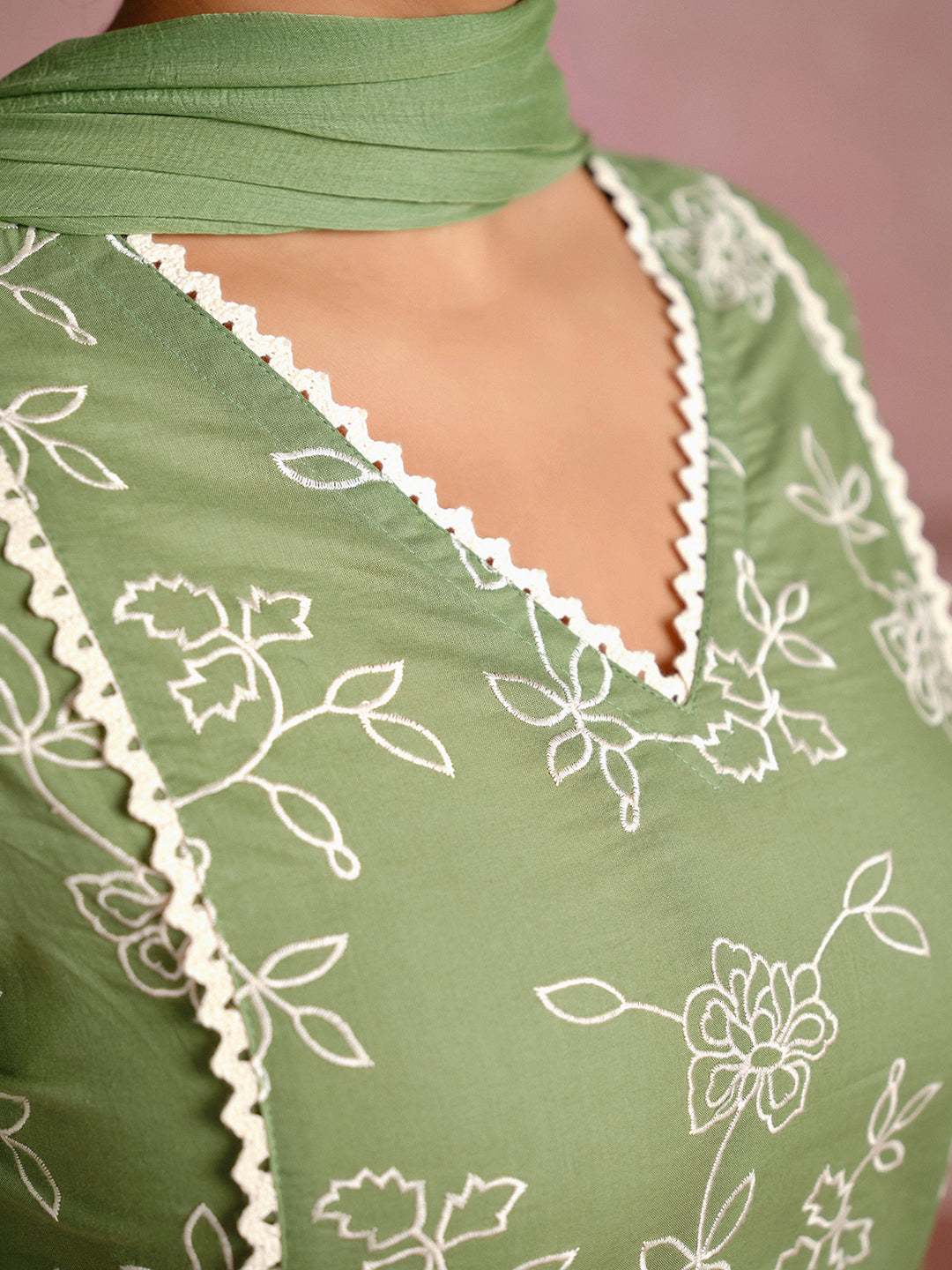 Jaipur Kurti Ladies Western Kurti 3Pcs Set 1C24Kptdr0038 Green