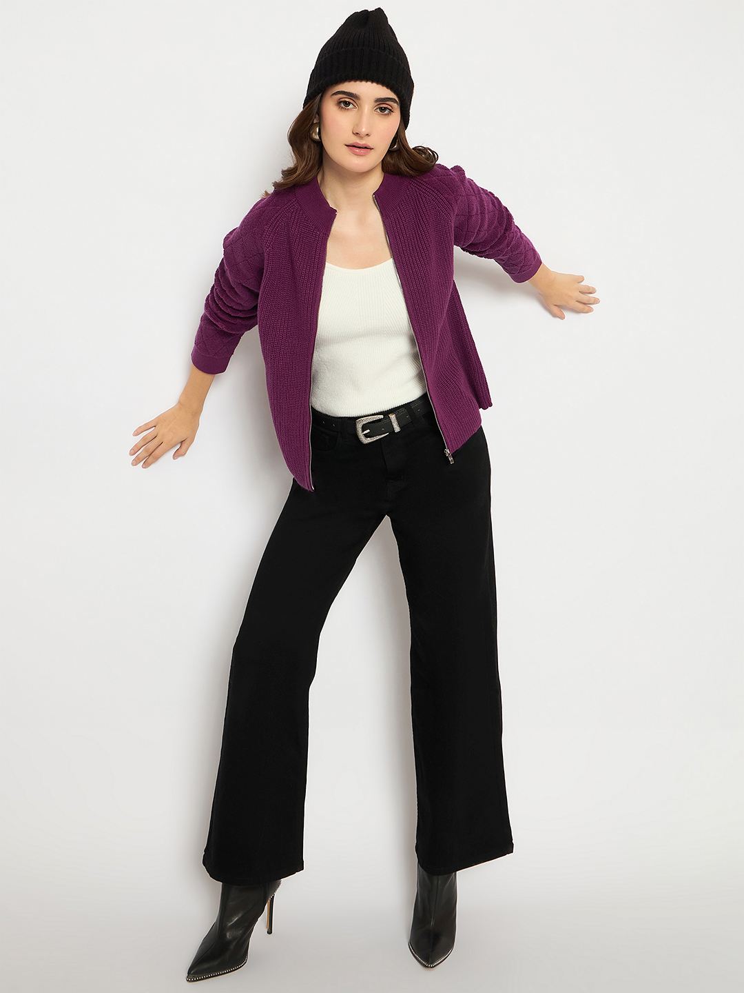 Madame Ladies Western Woolen Top M4W17126 032 Purple