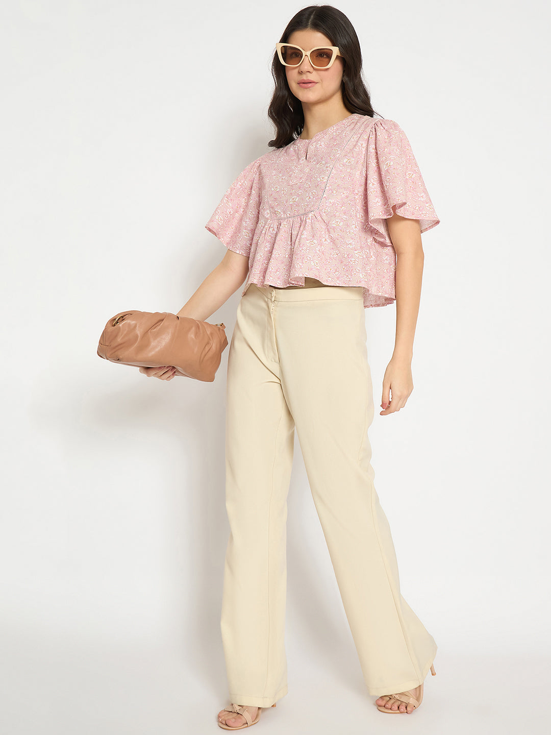 Madame Ladies Western Top H/S M4S18660 031 Pink