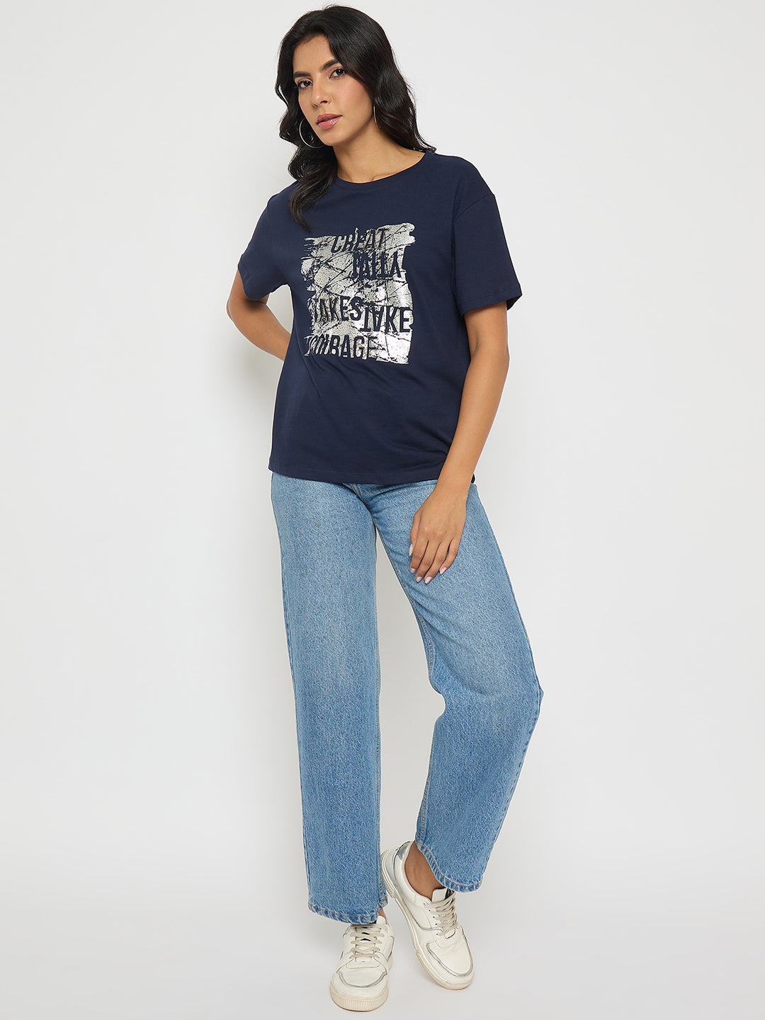 Madame Ladies Western Top H/S M5S11269 026 Navy