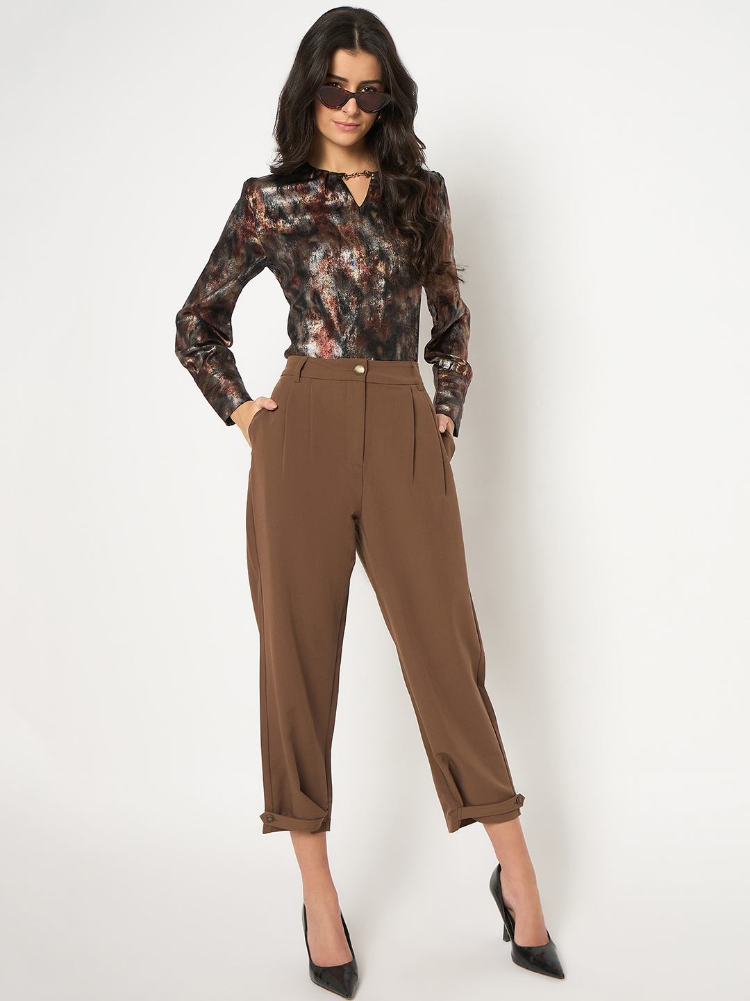 Madame Ladies Western Top H/S M4W18923 002 Black