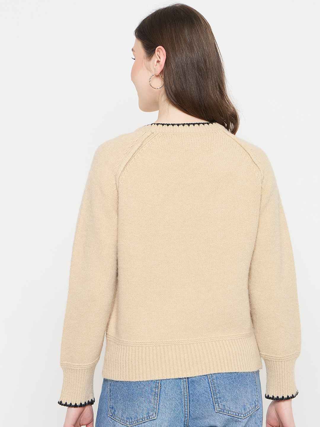 Madame Ladies Western Woolen Top M5W17223 001 Beige