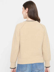 Madame Ladies Western Woolen Top M5W17223 001 Beige