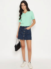 Madame Ladies Western Top H/S M5S11001 014 Green