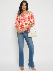 Madame Ladies Western Top H/S M5S18631 999 Coral