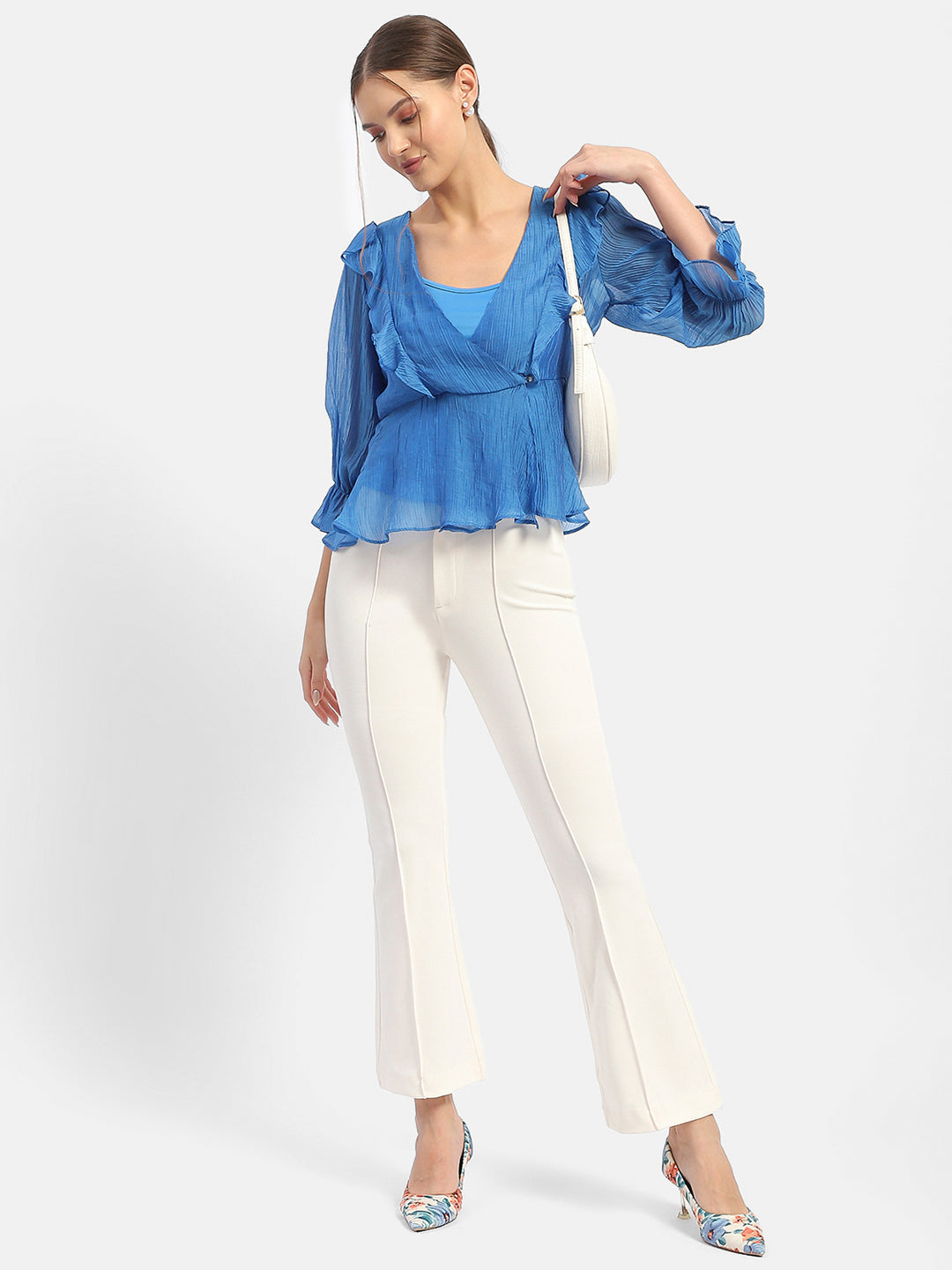 Madame Ladies Western Top H/S M4S18627 050 Royal Blue