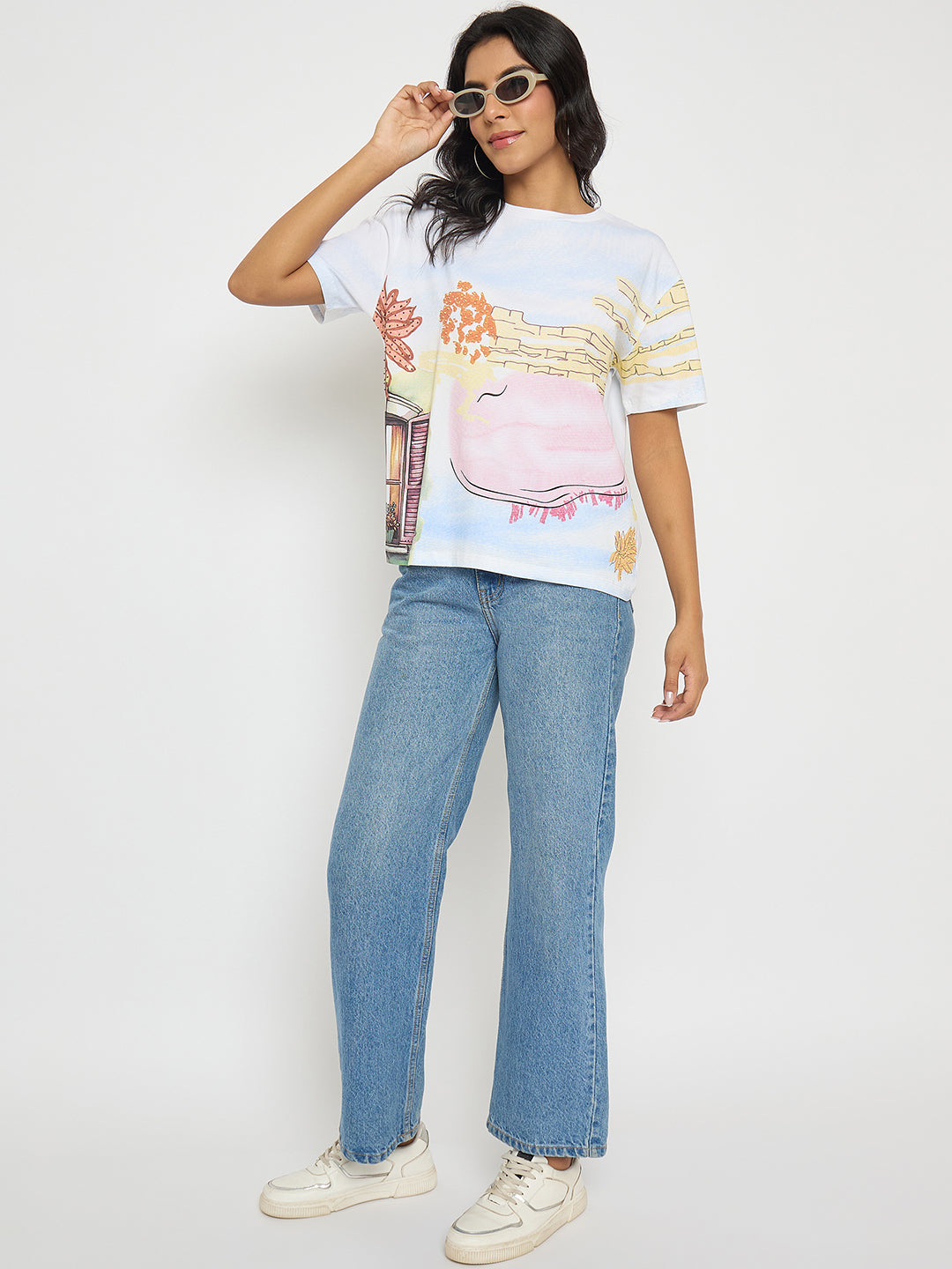 Madame Ladies Western Top H/S M5S11272 040 White