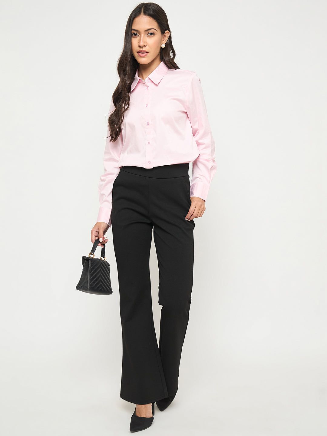 Madame Ladies Western Top H/S M5S18253 100 Baby Pink