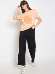 Madame Ladies Western Top H/S M5S11245 030 Peach