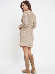 Madame Ladies Western Woolen Dress M3W13058 001 Beige