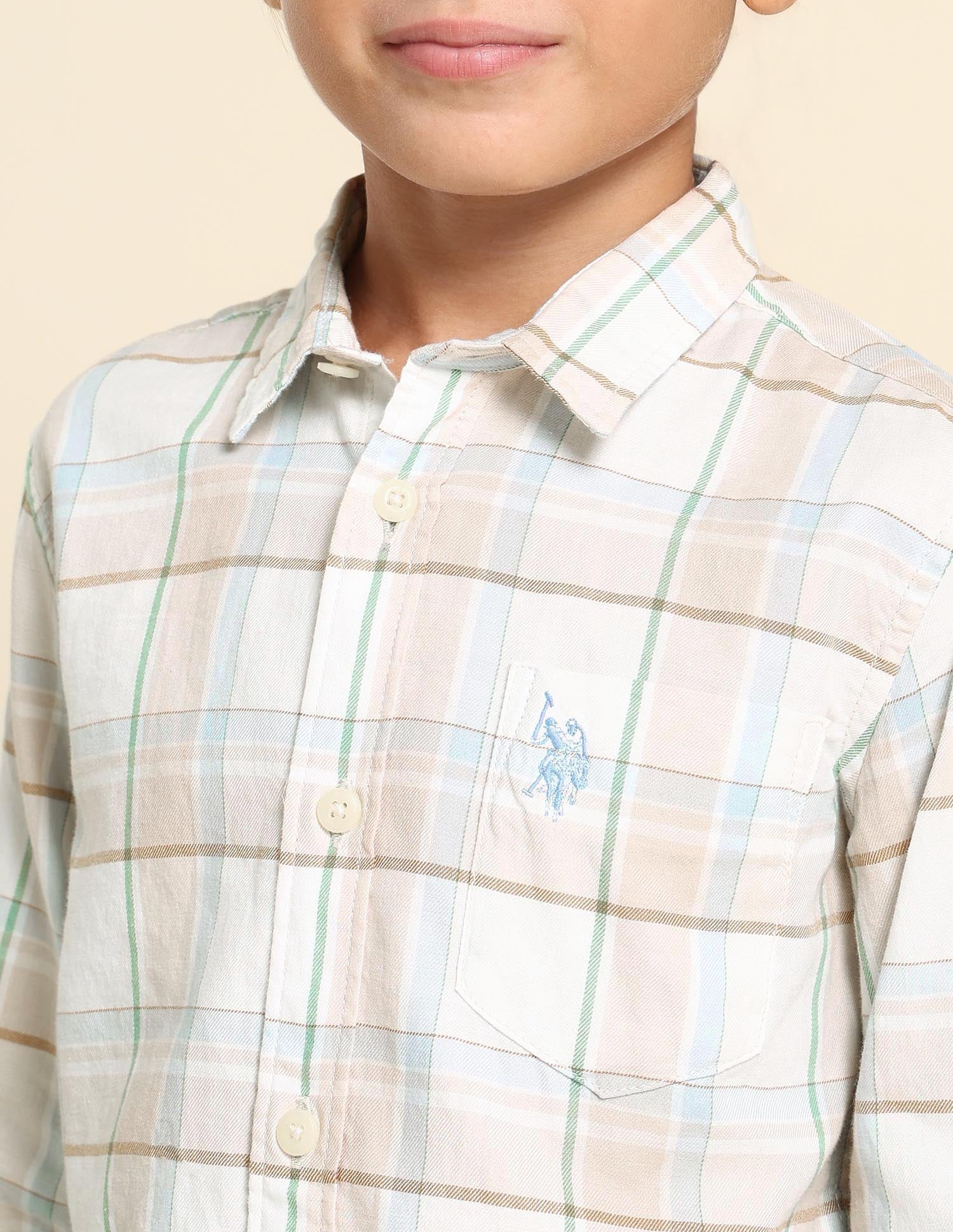 U.S.POLO KIDS BOYS SHIRT H/S UKSHT1507