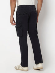 Spykar Mens Casual Trouser Mtrcg1Be032 Navy Blue