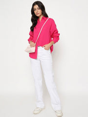 Madame Ladies Western Shirt F/S M5S18266 076 Hot Pink