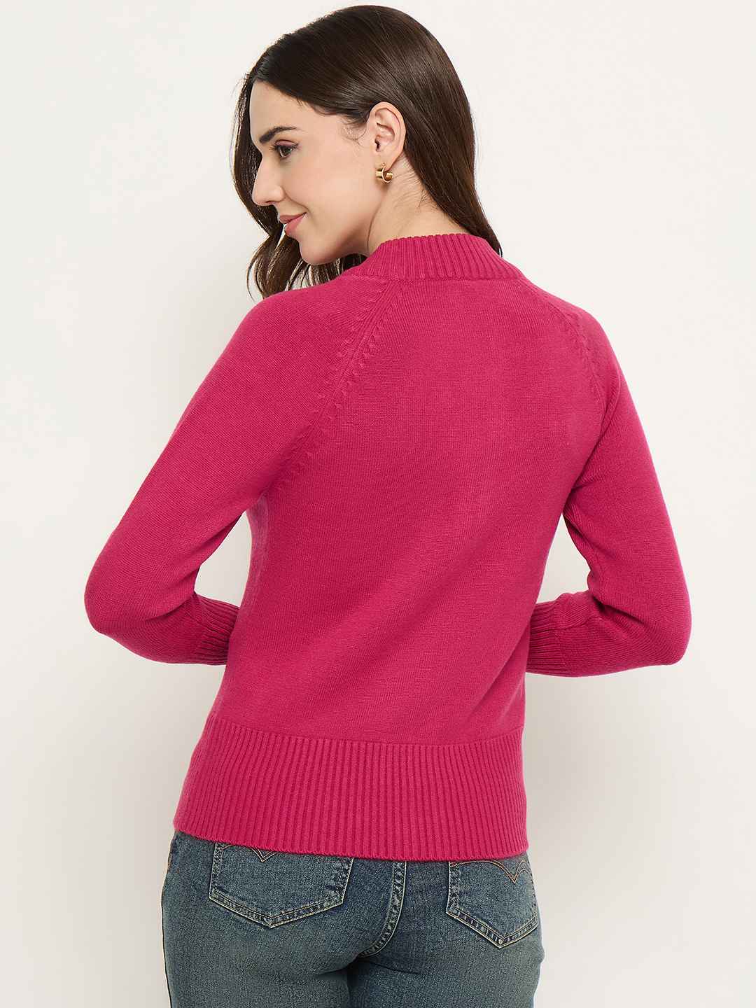 Madame Ladies Western Woolen Top M5W17010 012 Fuschia