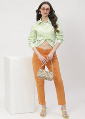 Madame Ladies Western Top H/S M4S18218 305 Lime