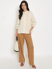 Madame Ladies Western Top H/S M5S18834 1 Off White