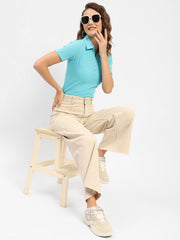 Madame Ladies Western Top H/S M4S11005 043 Aqua