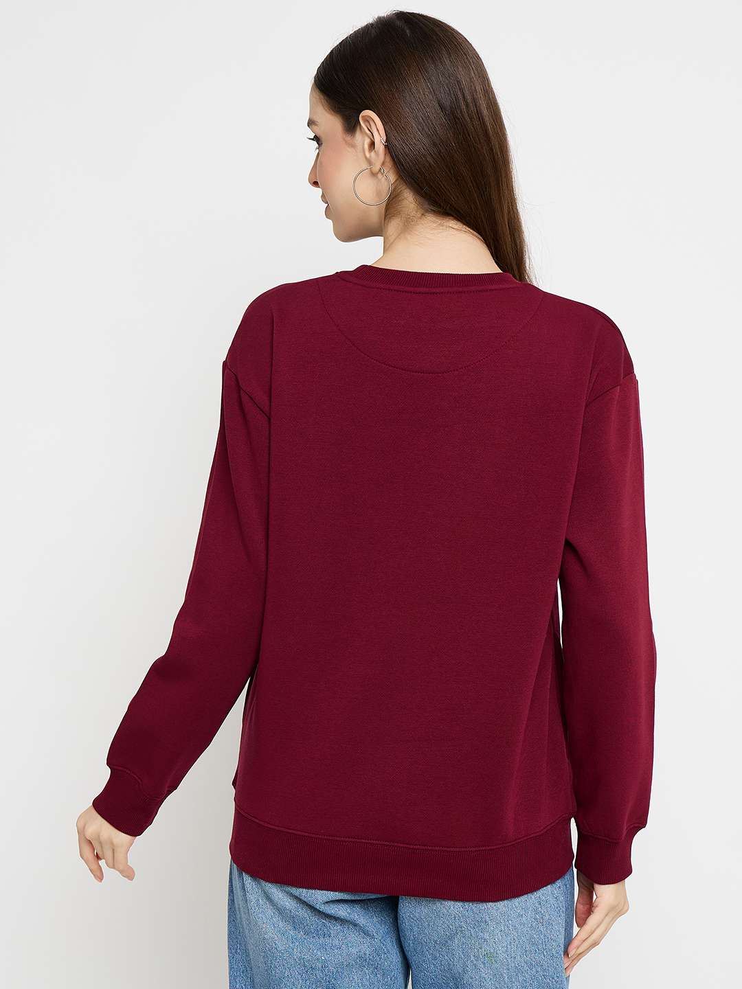 Madame Ladies Western Sweat Shirt M5W22231 045 Wine