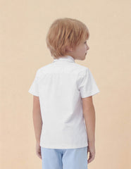 U.S.POLO KIDS BOYS SHIRT H/S UKSHT1927 WHITE