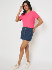 Madame Ladies Western Top H/S M5S11001 076 Hot Pink