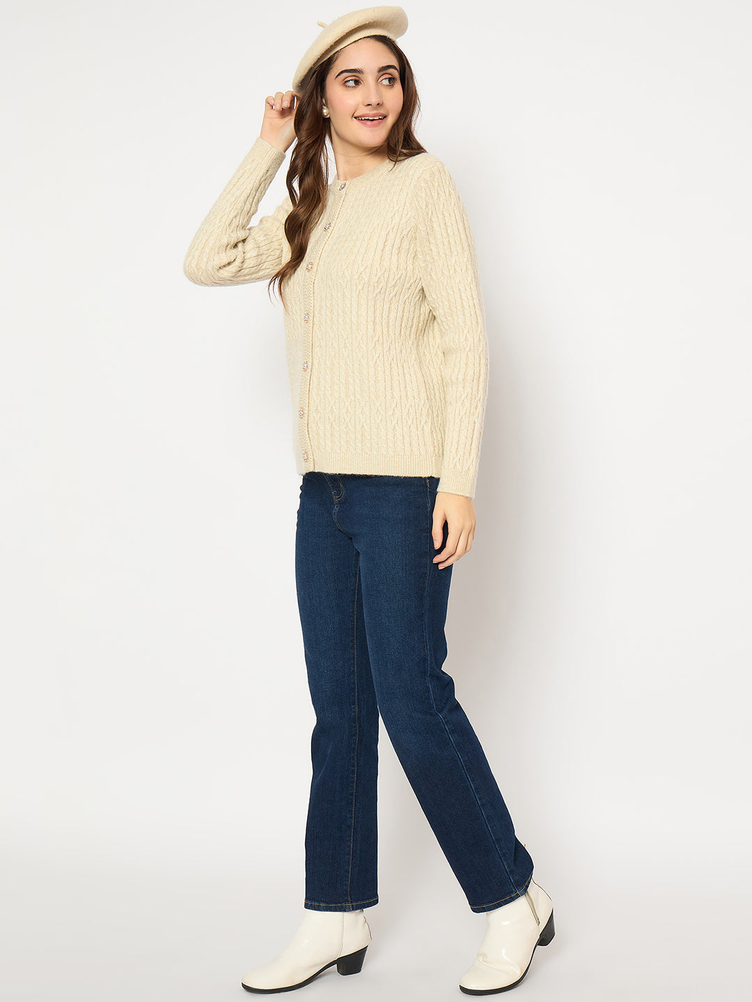 Madame Ladies Western Cardigan M4W70061 001 Beige