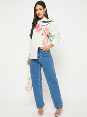 Madame Ladies Western Top H/S M5S18218 1179 Light Green