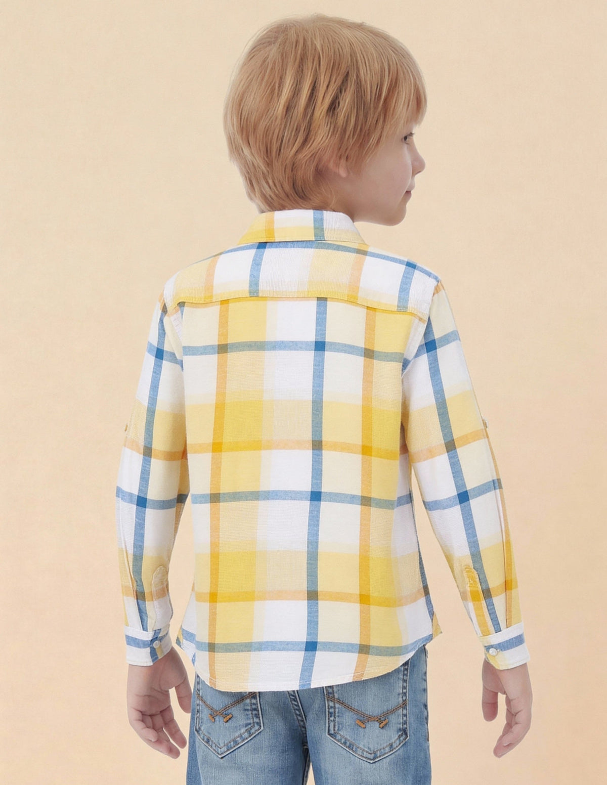 U.S.POLO KIDS BOYS SHIRT H/S UKSHT1890 YELLOW