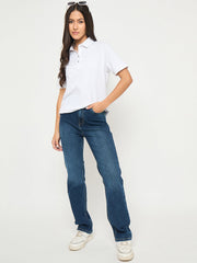 Madame Ladies Western Top H/S M5S11406 040 White