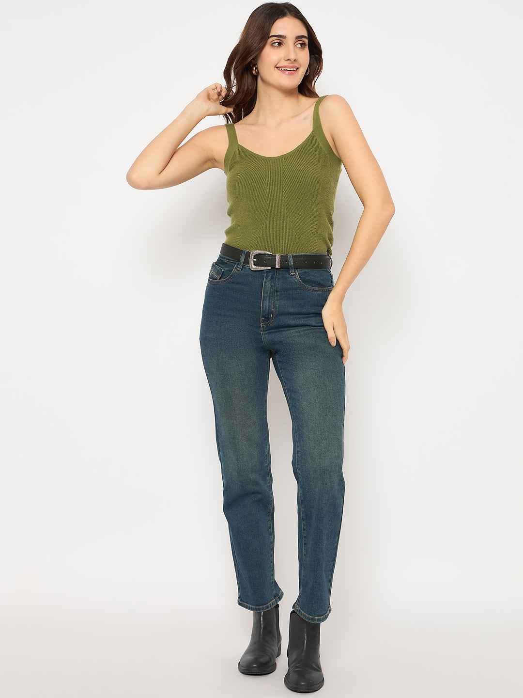 Madame Ladies Western Jeans M4W24123 343 Tinted Blue