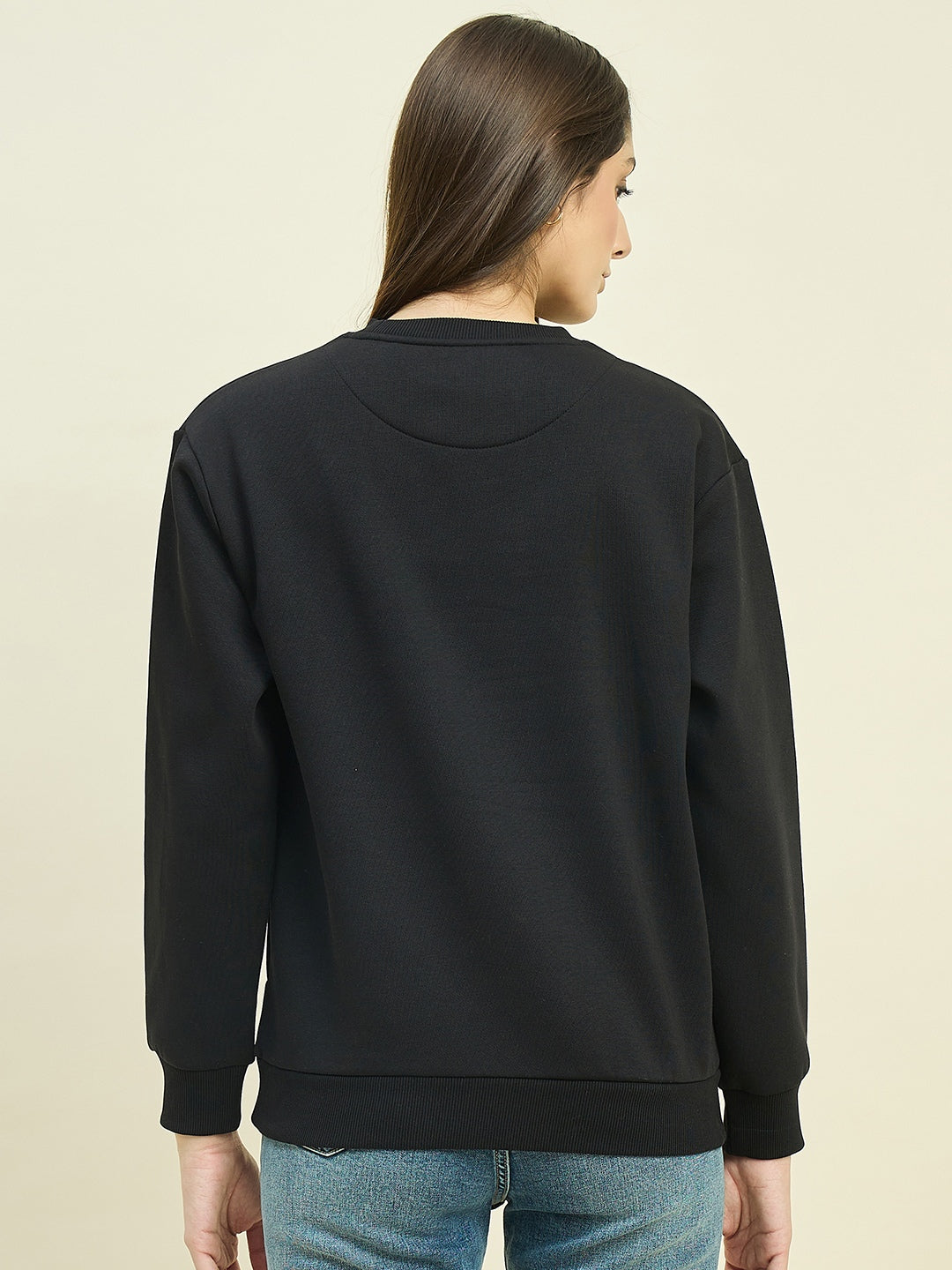 Madame Ladies Western Sweat Shirt M5W22225 002 Black