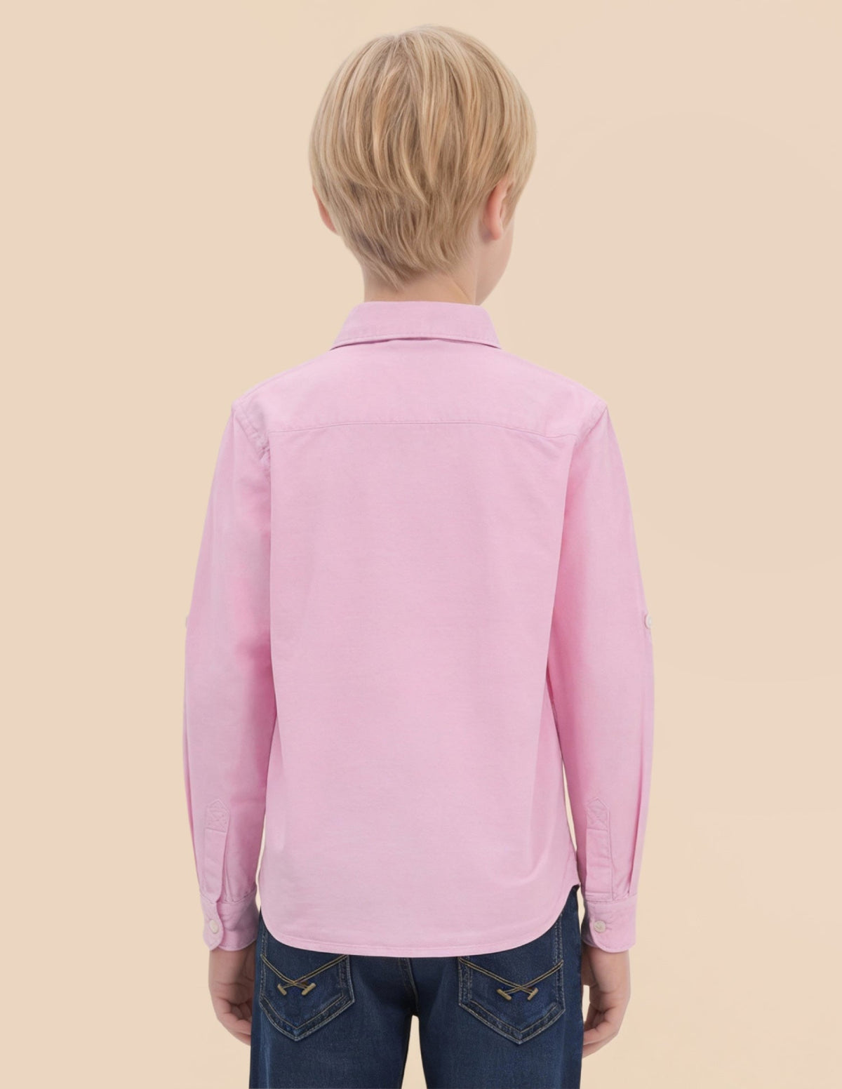 U.S.POLO KIDS BOYS SHIRT H/S UKSHT1801 PINK