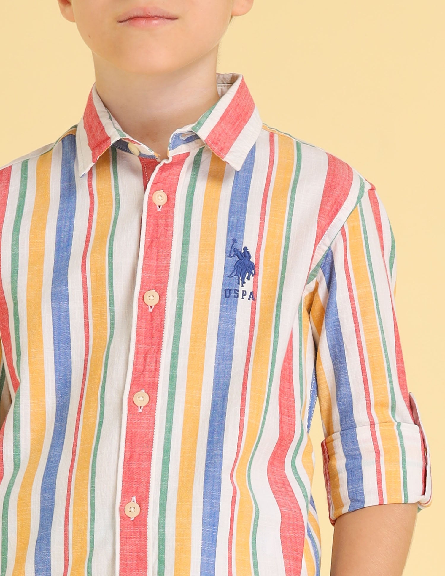 U.S.POLO KIDS BOYS SHIRT H/S UKSHT1463