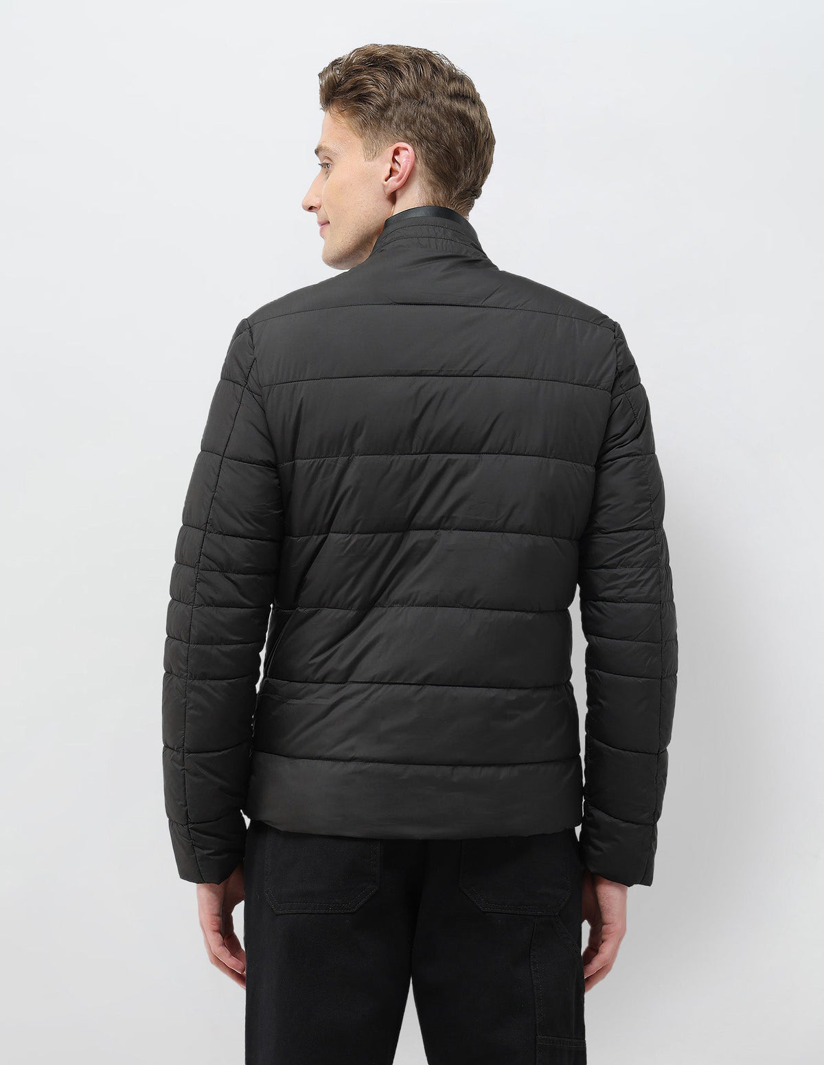 Solid  Regular Fit Puffer Jacket