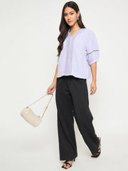 Madame Ladies Western Top H/S M5S18731 223 Lilac