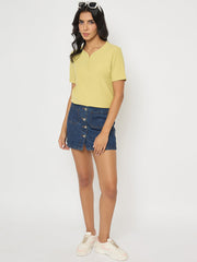Madame Ladies Western Top H/S M5S11001 048 Mustard