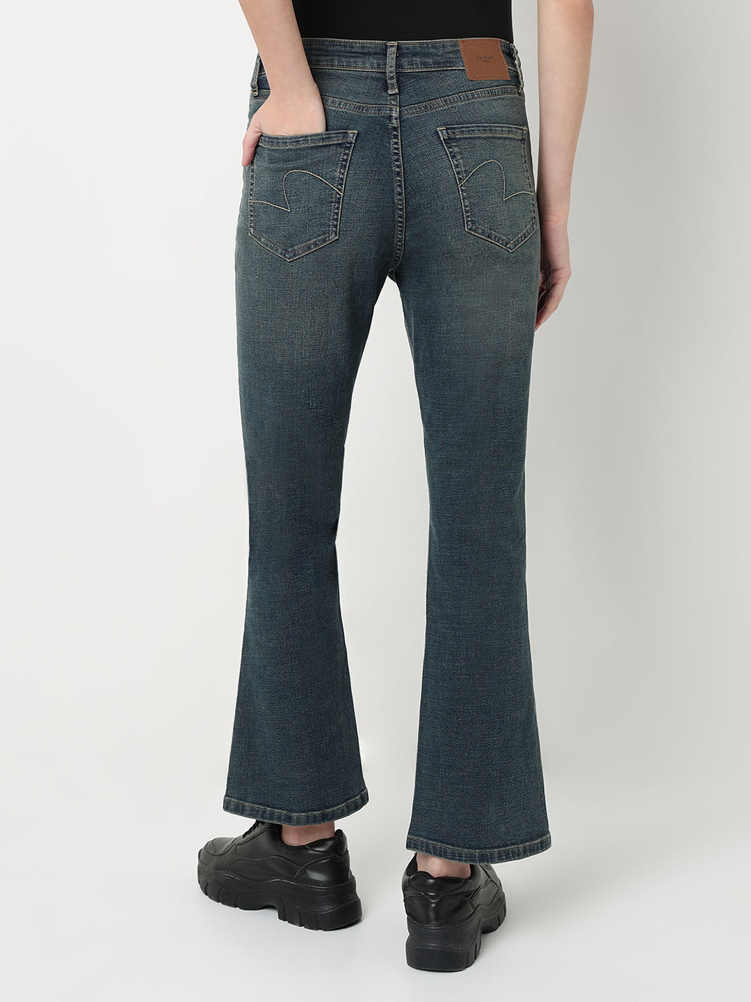 Spykar Ladies Western Jeans Wdeli1Be026 Vintage Blue