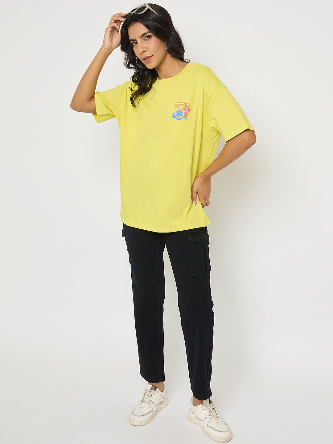 Madame Ladies Western top with long sleeves and decorative embroidery, styled as a fashionable upper wear for women.