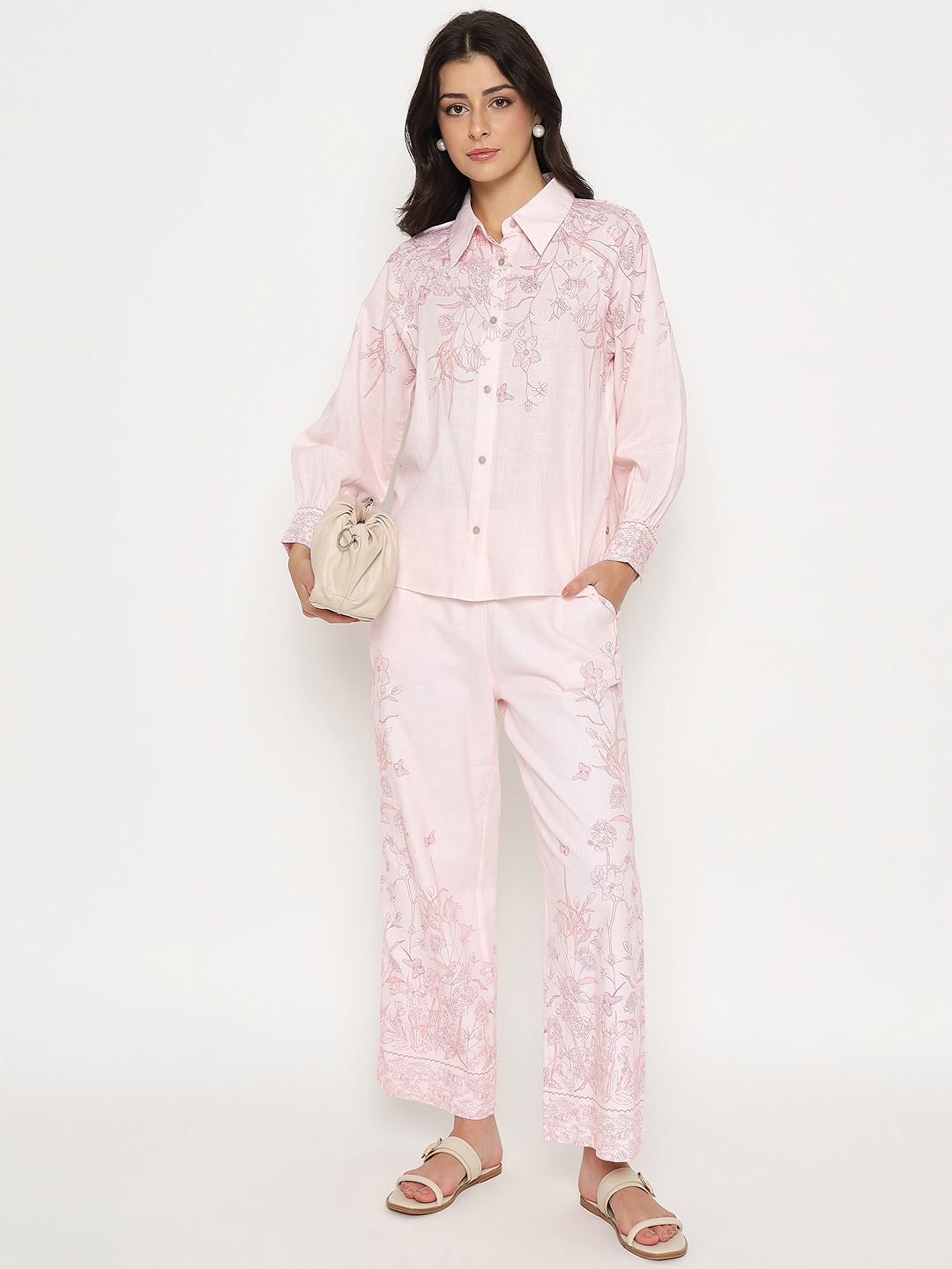Pink Ladies Western fashion set from Madame featuring stylish upper wear with intricate Western-inspired details.