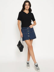 Madame Ladies Western Top H/S M5S11001 002 Black