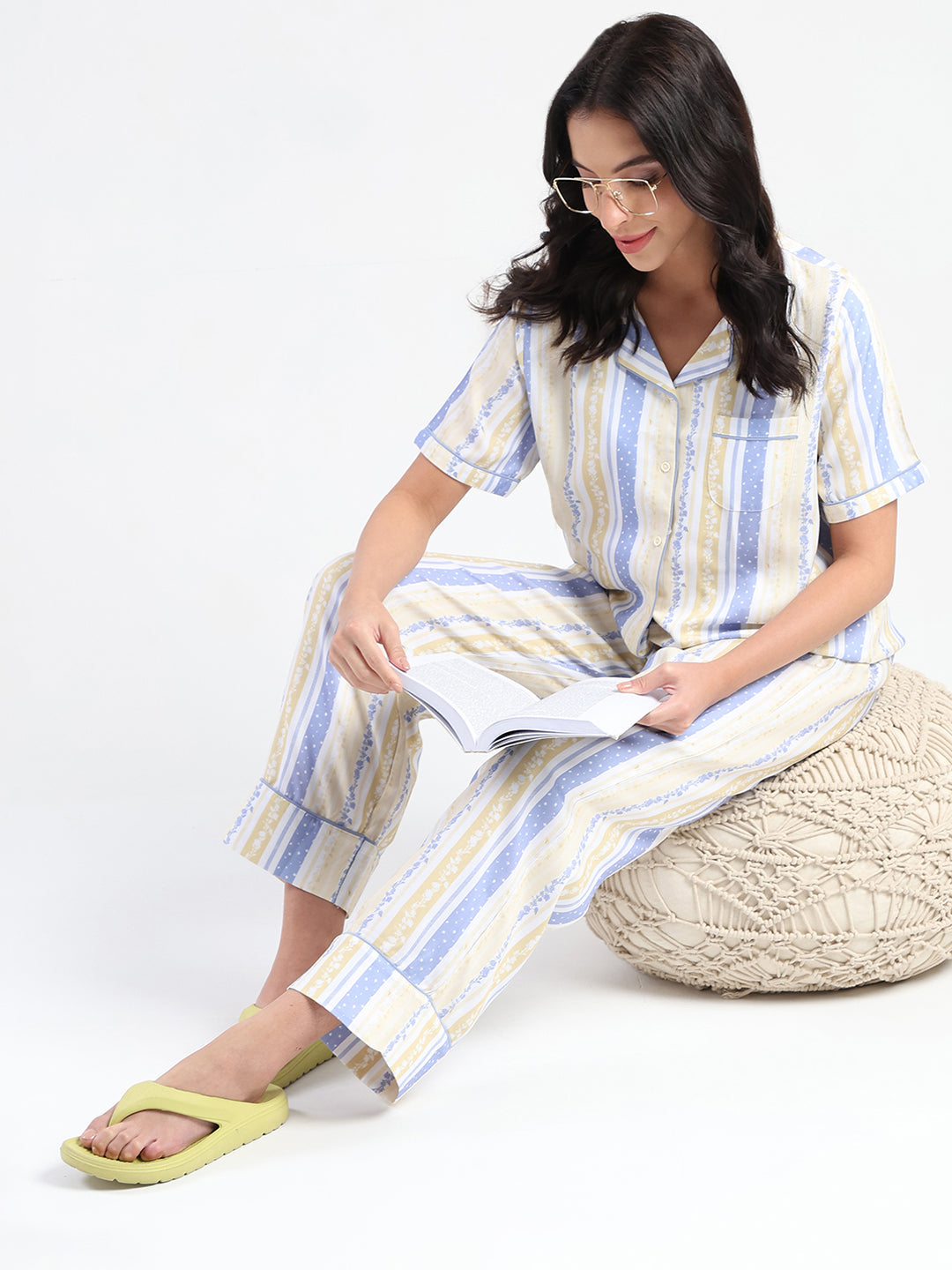 M-Secret Ladies Western Night Suit H/S S5S30166 044 Yellow