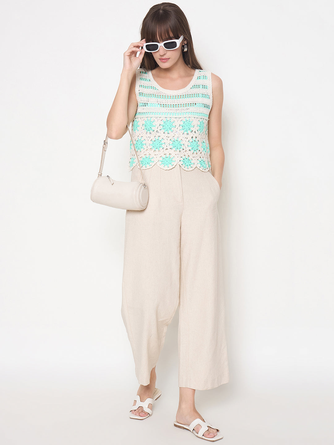 Madame Ladies Western Top H/S M5S18558 014 Green