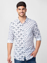 Spykar Mens Casual Shirt F/S Mshps1Bc116 White